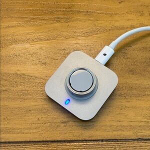 Silver Charging Dock with Blue Indicator